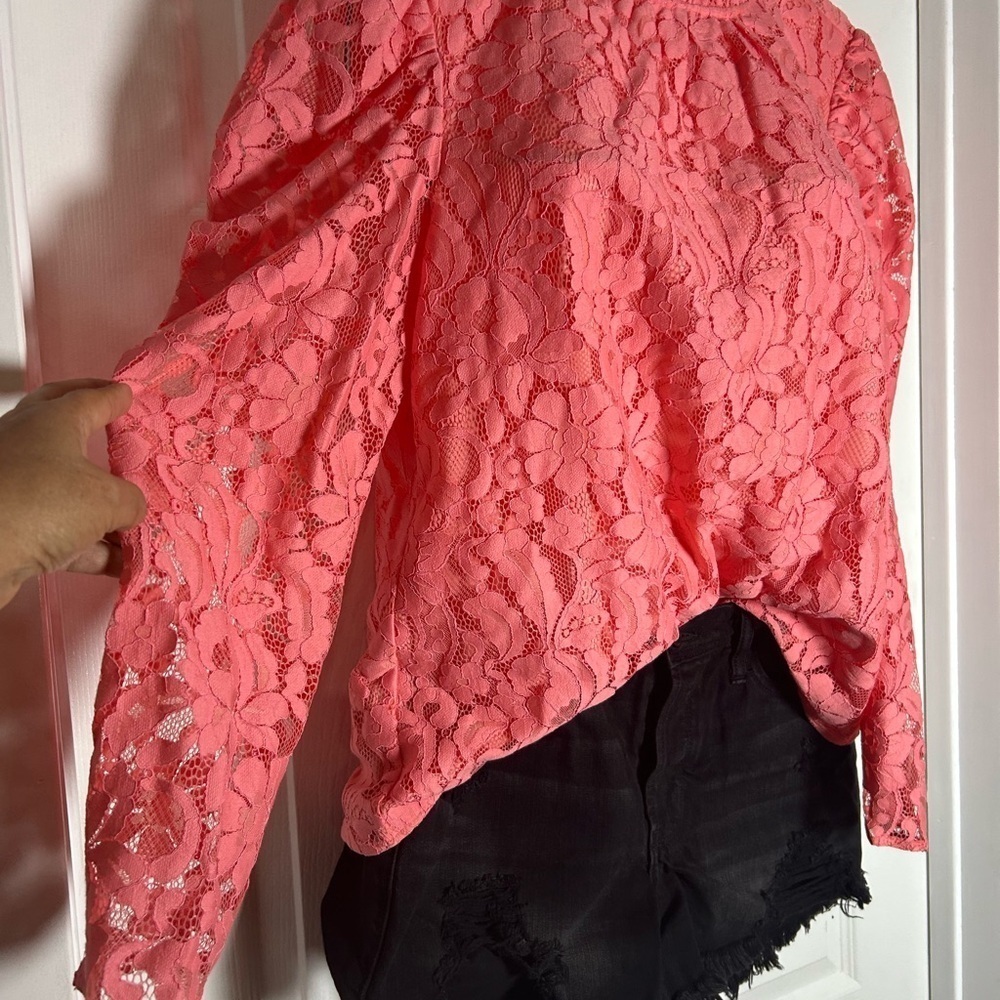 Rachel Parcell Pink Ruffled Blouse… - Picture 3 of 5